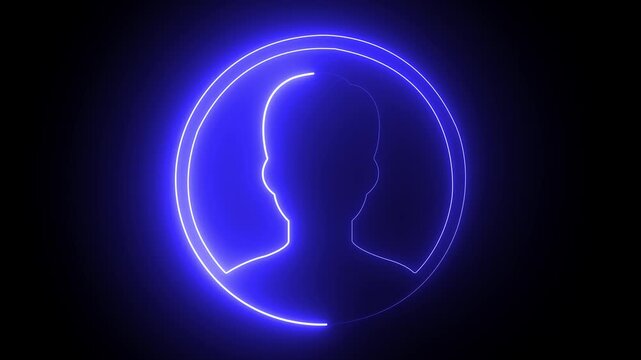 clipart icons on black background.neon lighting 