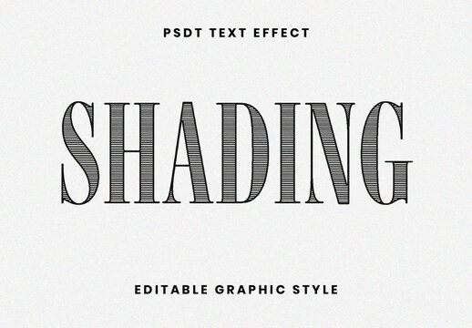 Black Crosshatch Shading Sketch Text Effect Handmade Font