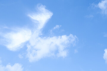 Blue sky with white cloud for nature background