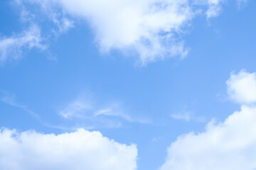 Fototapeta premium Blue sky with white cloud for nature background