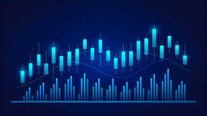 Dynamic financial charts showing upward trends and market fluctuations for investment analysis