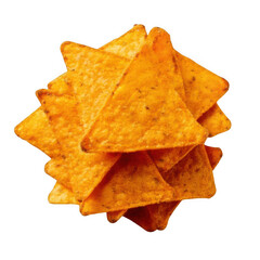 Naklejka premium mexican tortilla triangle potato chips isolated on white or transparent
