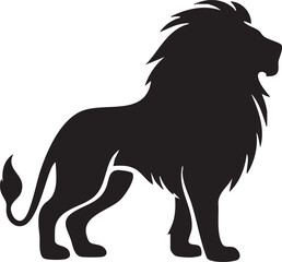 Male Lion Silhouette Walking