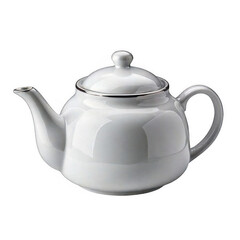 Fototapeta premium white porcelain teapot tea can isolated on white or transparent