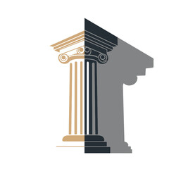 Half column image, divided two-tone
