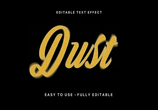 Golden Dust Glitter Text Effect Script Shine Font