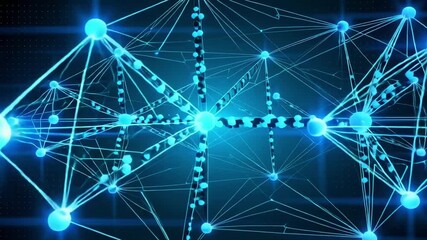 Abstract network connection structure digital technology background visualization 3d - Powered by Adobe