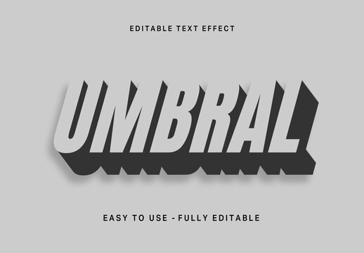 Gray 3D Extruded Deep Shadow Text Effect Slanted Bold Font
