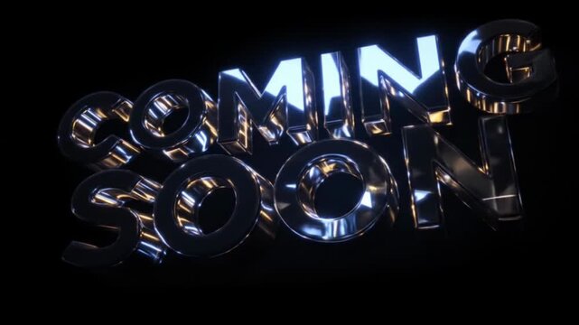 Captivating Chrome Coming Soon Animation for Modern Tech and Business Promotion