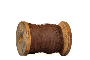 Retro wooden spool for sewing and crafting