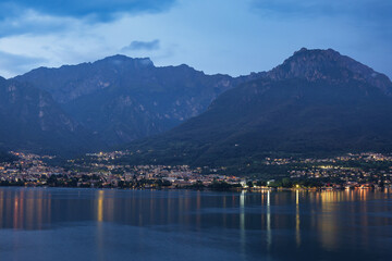 Evening on Lake Como in Lombardy.
