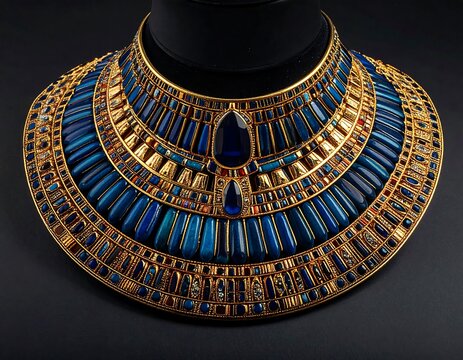 Ancient Egyptian necklace, intricate details