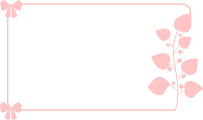 Floral Frame with Bow Accent