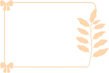 Floral Frame with Bow Accent