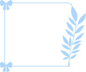 Floral Frame with Bow Accent