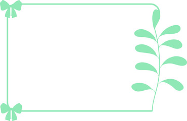 Floral Frame with Bow Accent