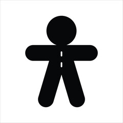 christmas Gingerbread Man icon.