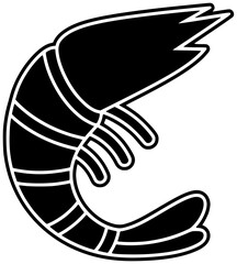 seafood illustration food silhouette shrimp logo fresh icon gourmet outline meal fish restaurant cuisine prawn dinner delicious cooking healthy shape for vector graphic background