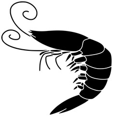 seafood illustration food silhouette shrimp logo fresh icon gourmet outline meal fish restaurant cuisine prawn dinner delicious cooking healthy shape for vector graphic background