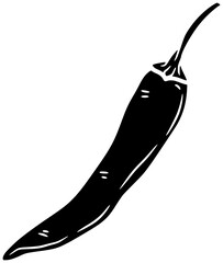 chili illustration vegetable silhouette food logo pepper icon cooking outline spicy hot healthy fresh red ingredient spice chilli kitchen shape women vector graphic background