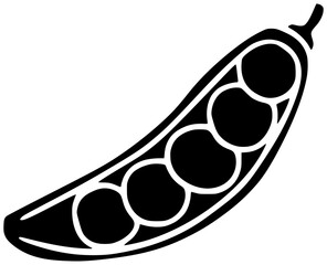 green illustration vegetable silhouette pea logo food icon vegetarian outline fresh healthy organic peas natural raw diet nutrition sweet shape meal vector graphic background