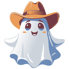 Friendly Ghost in a Cowboy Hat