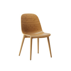 Elegant Modern Wooden Dining Chair with Minimalist and Organic Design