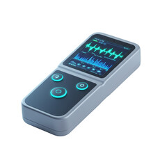 Advanced Handheld Medical Device Displaying Vital Sign Data for Patient Monitoring