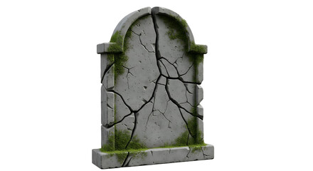 Halloween tombstone isolated on transparent background
