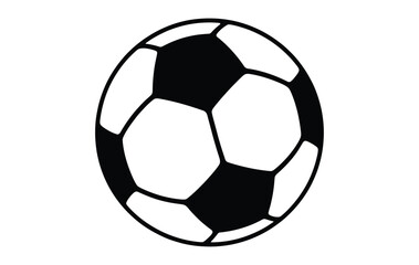 Fototapeta premium WebSimple black and white soccer ball design ready for the big game or sports themed project with a classic pattern, evoking childhood memories and team spirit
