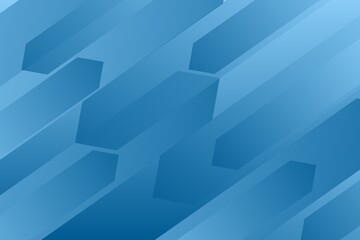 Fototapeta premium An abstract blue geometric pattern featuring hexagonal shapes and diagonal stripes in a vibrant color gradient.