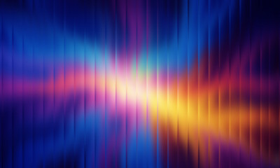 Smooth gradient texture displays blurred vertical bands emitting colorful light. The dynamic mix of blue, pink, and yellow creates a striking aurora effect ideal for backdrops.