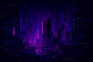 Obraz premium Cyberpunk Cityscape