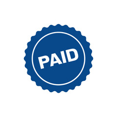 Paid seal stamp vector graphic for business transactions and approvals