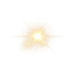 Fototapeta premium Transparent yellow sunlight special lens flash light effect.