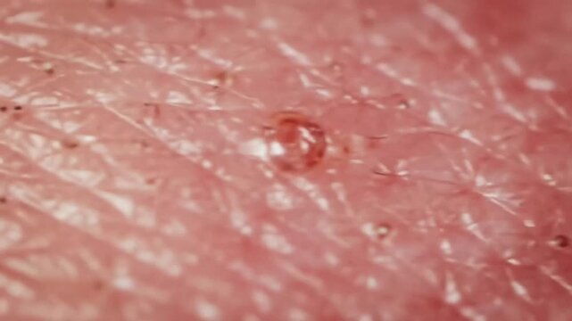 close up of skin with hydrafacial treatment showing glowing hydrated complexion with visible pores and fine lines