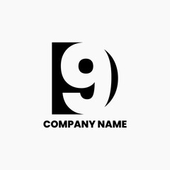 D9 alphabet company logo design