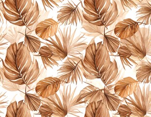 Dried tropical leaves pattern