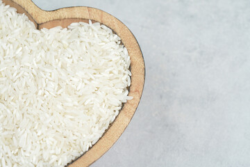 Rice is high in carbohydrates, providing energy to the body.