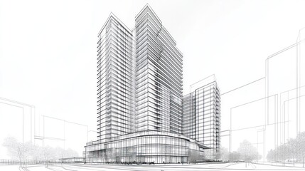 Architectural design drawing