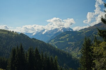 landscape in the austrian alps near Embach