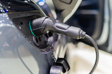 Electric car charger, future car, electric power, clean energy