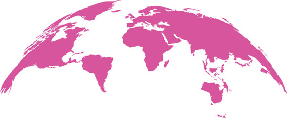 Global earth map, international world, pink layout. Round planet. Travel across countries concept. Continental background. Vector illustration Free Vector