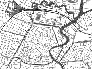 City Map Illustration Haarlem Centrum