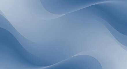 Obraz premium Abstract blue background with soft, flowing wavy lines and a subtle gradient effect, creating a serene and modern visual.