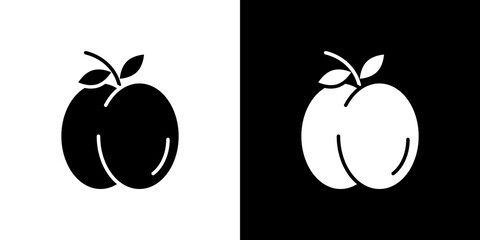 Plum icon vector illustration - high quality black style vector icons