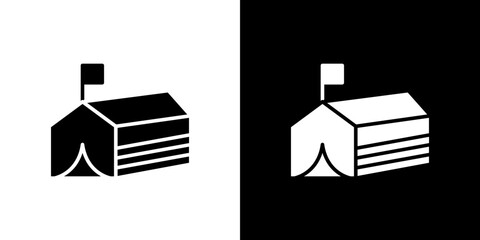 Military tent icon vector illustration - high quality black style vector icons