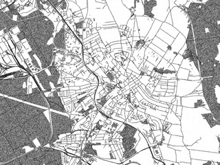 Fototapeta premium City map illustration of Jaworzno, Poland, rendered in black and white sketch style.