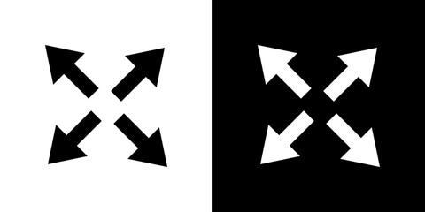 Expand arrows icon vector illustration - high quality black style vector icons
