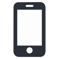 Smartphone isolated on white background, a mobile device for communication, information access and entertainment in daily life